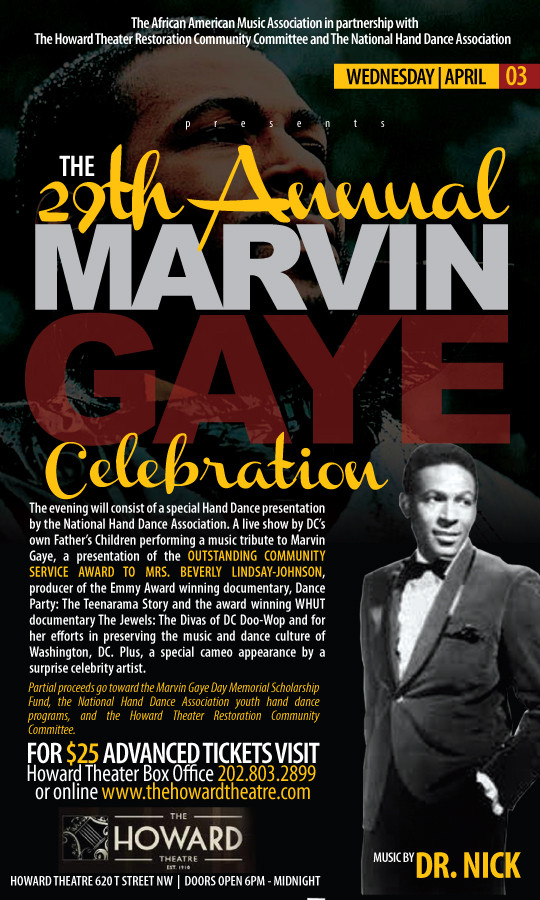 Marvin Gaye Celebration flyer